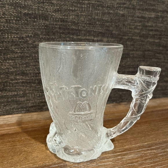 VTG 1993 McDonald's Flintstones RocDonalds 3D Glass Mugs Cups Lot 3 - Picture 3 of 12